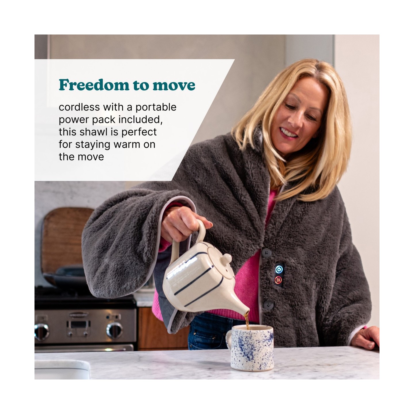 HoMedics Electric Heating Blanket & Soft Shawl - HCM-SWL100 - Electric Heating Blanket & Soft Shawl