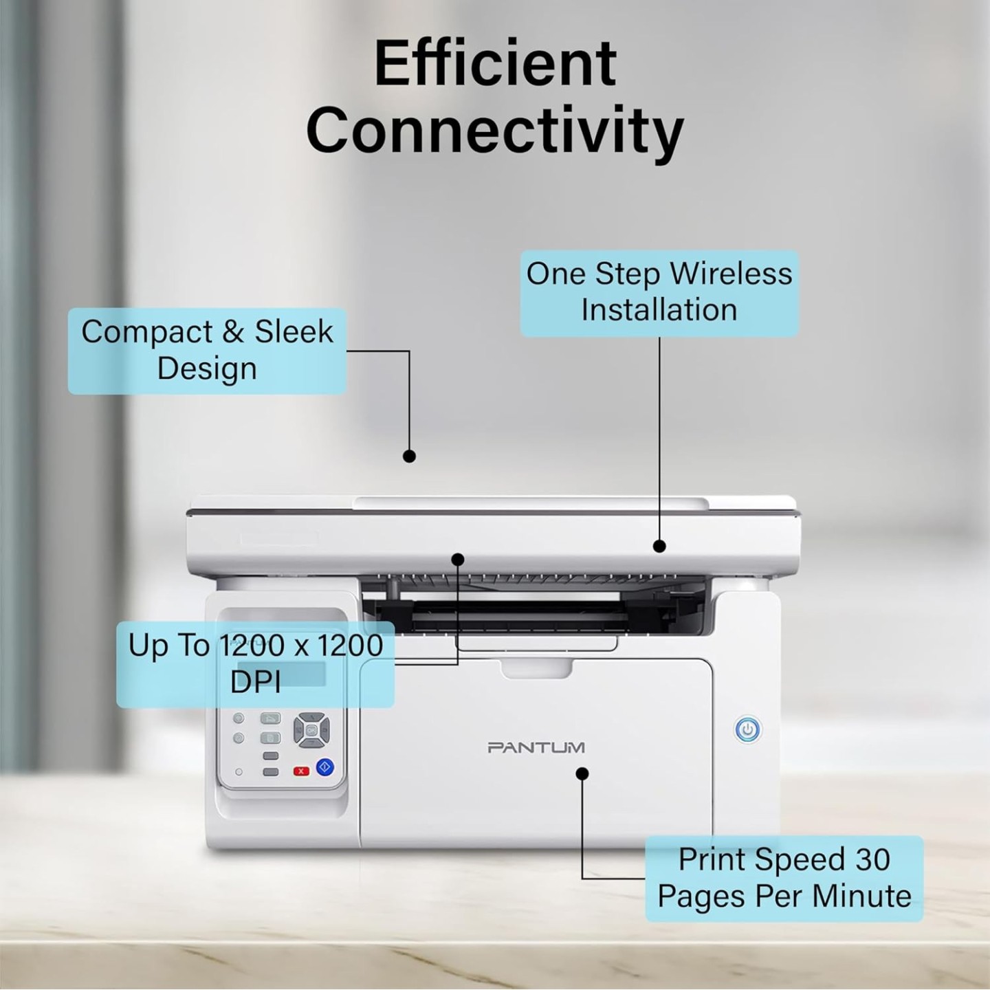Pantum Laser MultiFunction Printer - M6509NW - WiFi Lan 22ppm — Buy in Cyprus with Fast Delivery