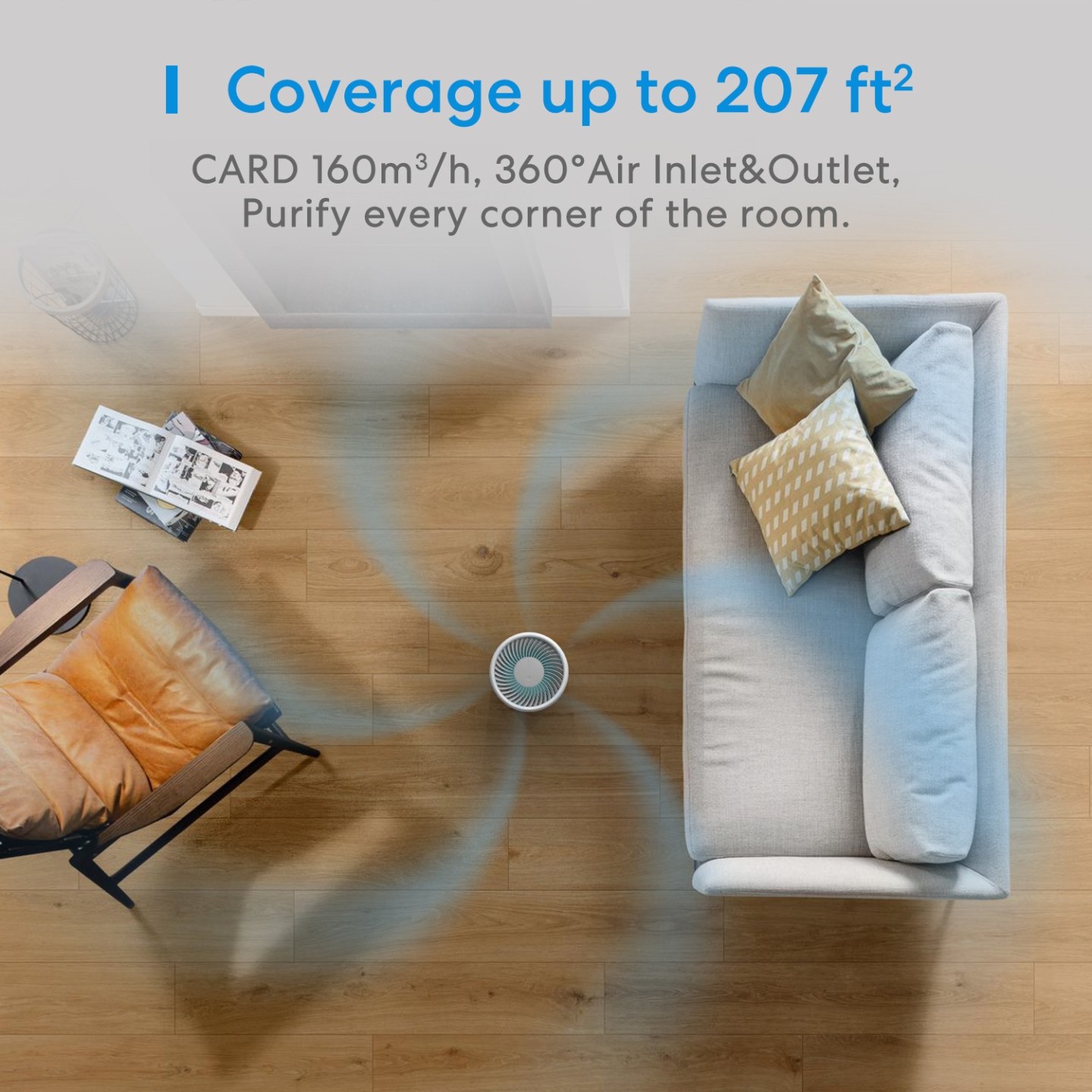 Meross Homekit Smart Wi-Fi Air Purifier - MAP100HK-UK - HEPA 13 — Buy in Cyprus with Fast Delivery