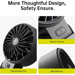 Buy Jisulife Portable Personal Fan - Life7 - 5000mAh Black in Cyprus, Nicosia, Limassol, Larnaka, Pafos