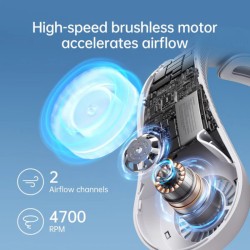 Buy Jisulife Bladeless Turbine Neck Fan - FNL04R - Black in Cyprus, Nicosia, Limassol, Larnaka, Pafos