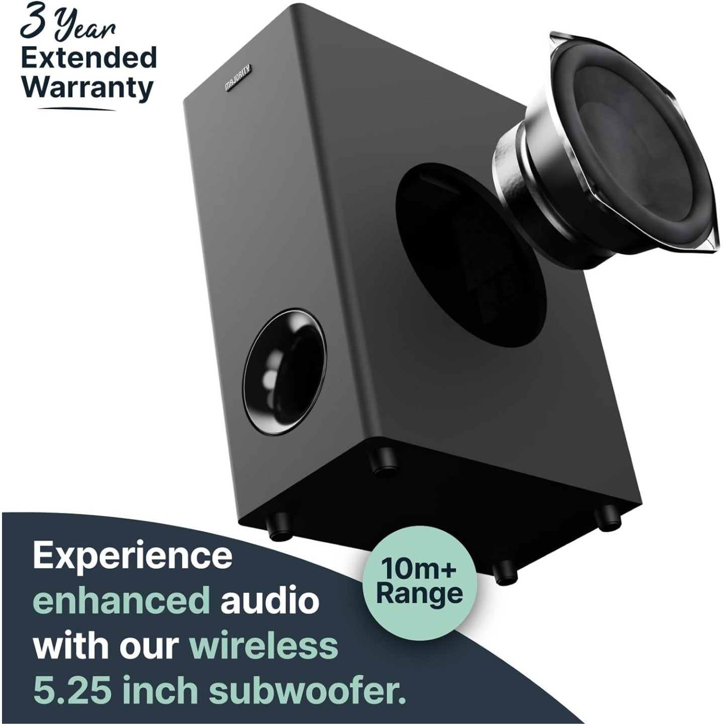 Majority Soundbar - TETON PLUS - 180W Wireless Subwoofer BT-USB-HDMI — Buy in Cyprus with Fast Delivery