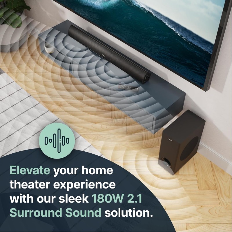 Buy Majority Soundbar - TETON PLUS - 180W Wireless Subwoofer BT-USB-HDMI in Cyprus, Nicosia, Limassol, Larnaka, Pafos