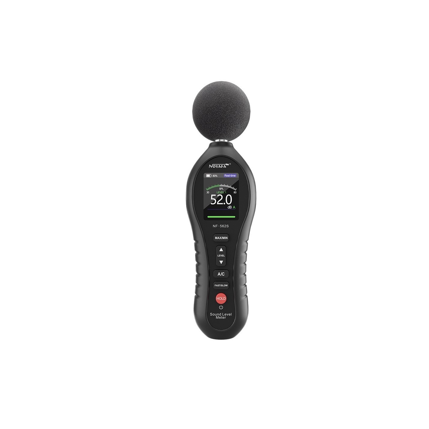 Noyafa Sound Level Meter - NF-562S - Dual A/C Weighting, Real-Time Alarm & Color LCD Display