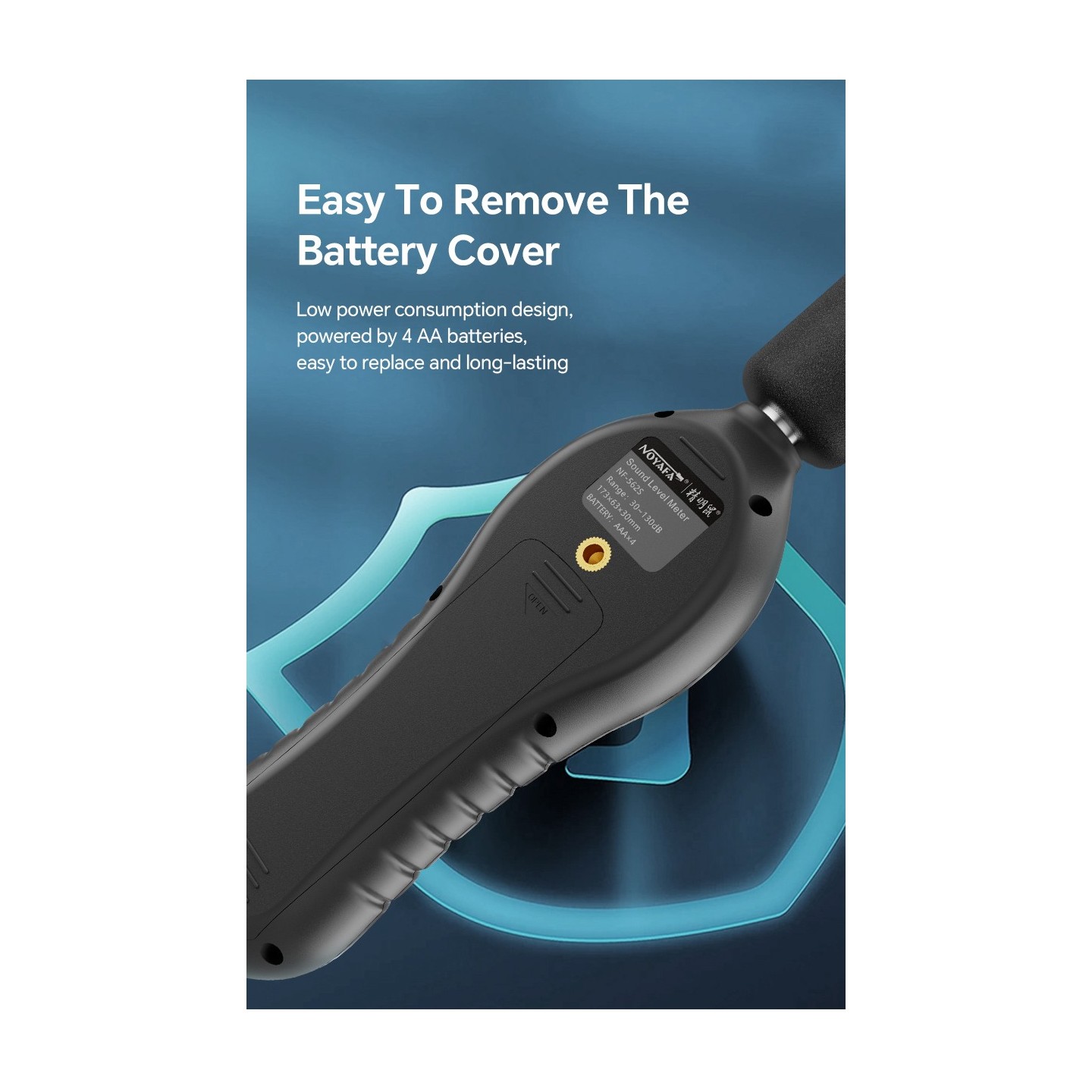 Noyafa Sound Level Meter - NF-562S - Dual A/C Weighting, Real-Time Alarm & Color LCD Display