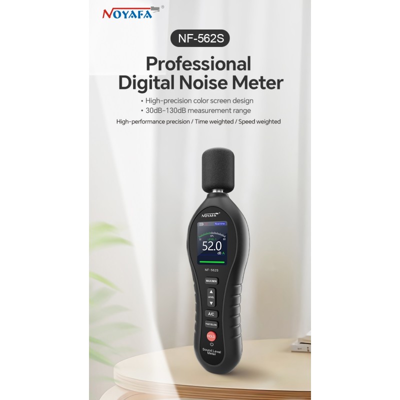 Buy Noyafa Sound Level Meter - NF-562S - Dual A/C Weighting, Real-Time Alarm & C... in Cyprus, Nicosia, Limassol, Larnaka, Pafos