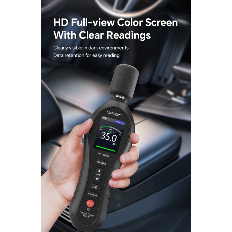 Buy Noyafa Sound Level Meter - NF-562S - Dual A/C Weighting, Real-Time Alarm & C... in Cyprus, Nicosia, Limassol, Larnaka, Pafos