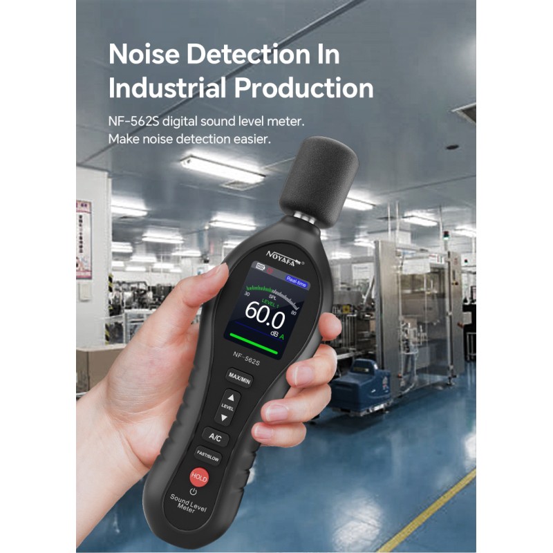 Buy Noyafa Sound Level Meter - NF-562S - Dual A/C Weighting, Real-Time Alarm & C... in Cyprus, Nicosia, Limassol, Larnaka, Pafos