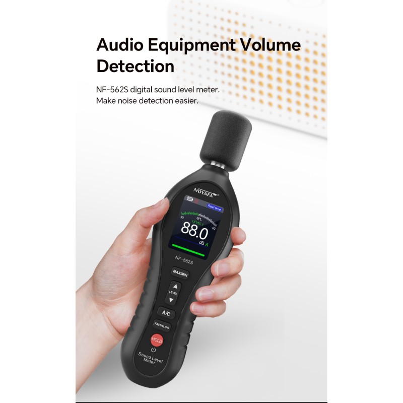 Buy Noyafa Sound Level Meter - NF-562S - Dual A/C Weighting, Real-Time Alarm & C... in Cyprus, Nicosia, Limassol, Larnaka, Pafos