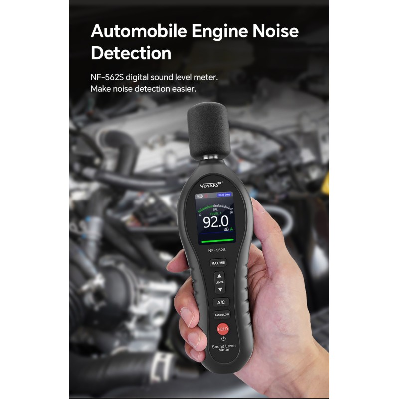 Buy Noyafa Sound Level Meter - NF-562S - Dual A/C Weighting, Real-Time Alarm & C... in Cyprus, Nicosia, Limassol, Larnaka, Pafos