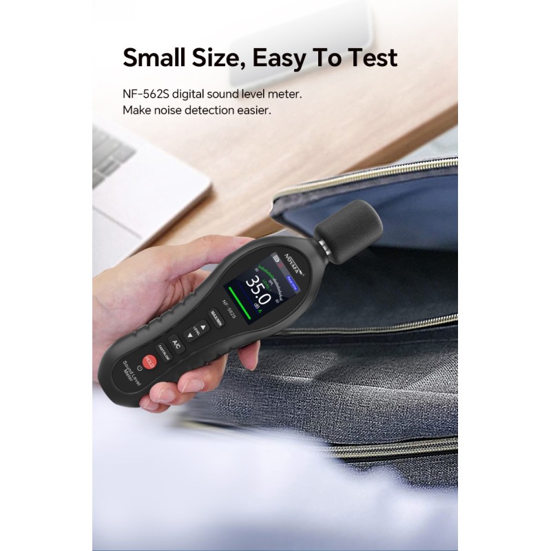 Buy Noyafa Sound Level Meter - NF-562S - Dual A/C Weighting, Real-Time Alarm & C... in Cyprus, Nicosia, Limassol, Larnaka, Pafos