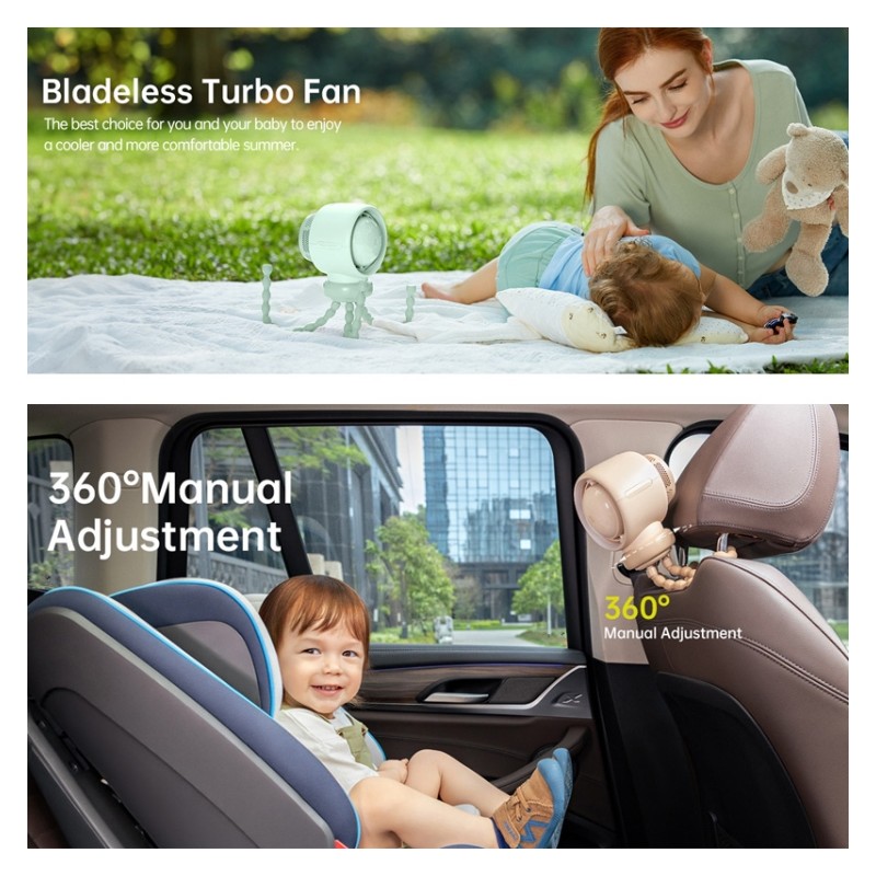 Buy Jisulife Stroller Fan - Life2 - Green in Cyprus, Nicosia, Limassol, Larnaka, Pafos