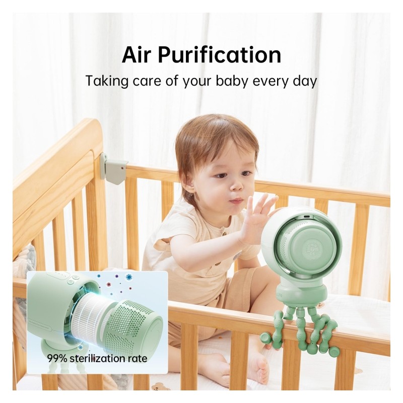 Buy Jisulife Stroller Fan - Life2 - Green in Cyprus, Nicosia, Limassol, Larnaka, Pafos