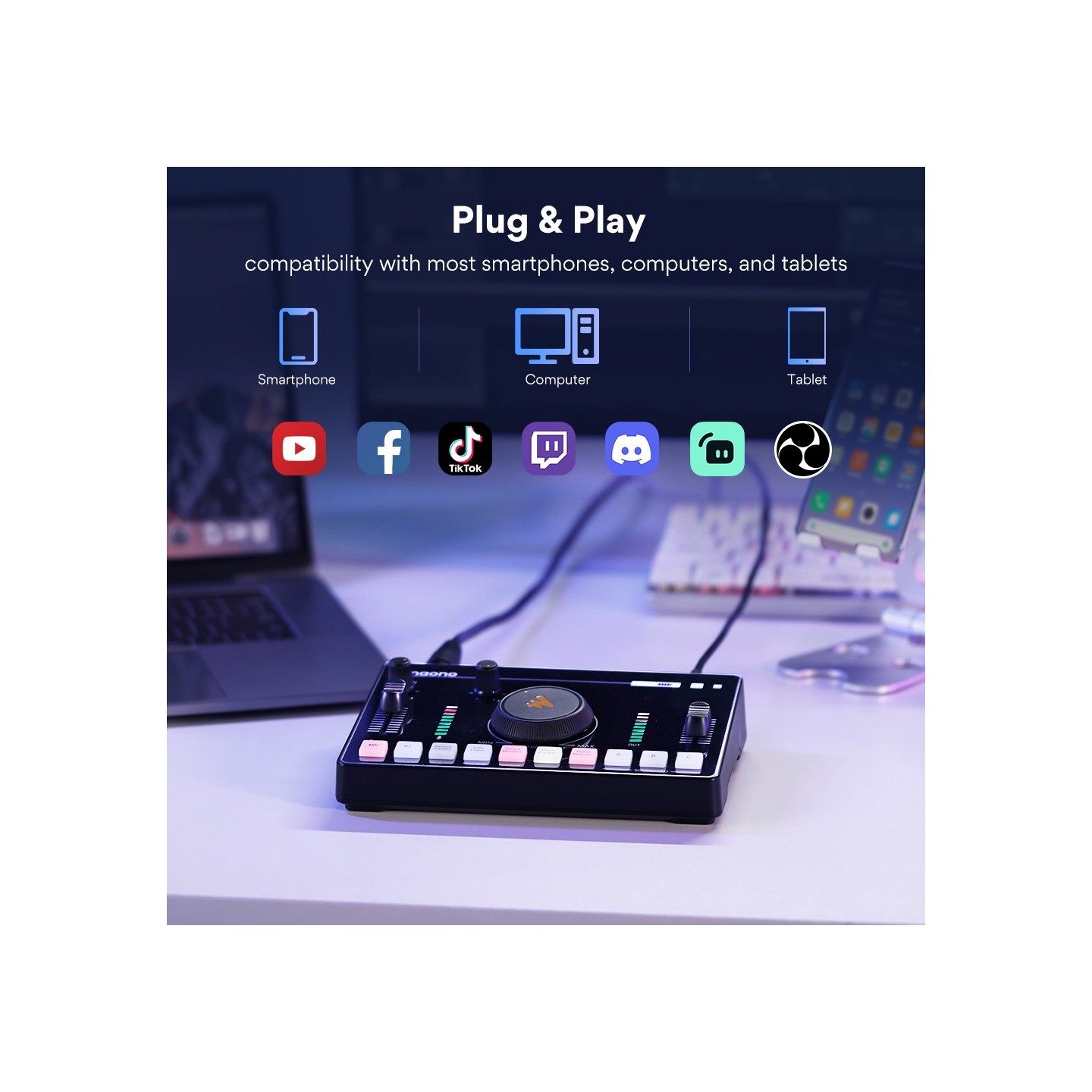 Maono Streaming Audio Mixer Console - AMC2 NEO - Streaming Audio Mixer Console — Buy in Cyprus with Fast Delivery