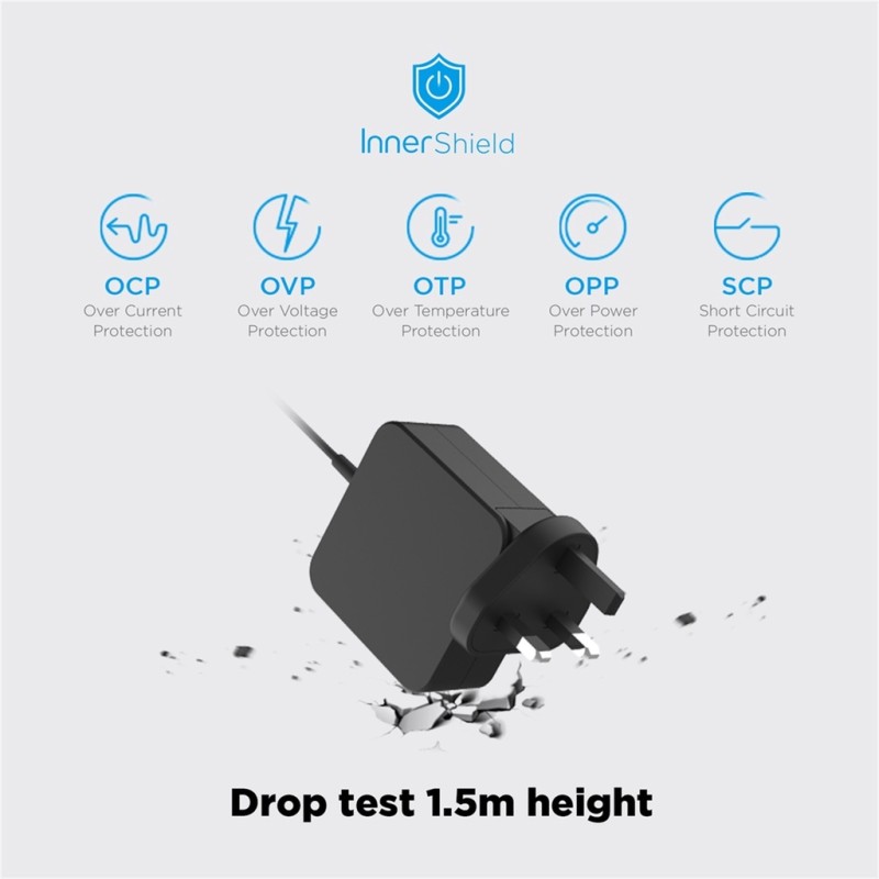 Buy Innergie USB-C Laptop Power Adapter - 65C - 65W UK in Cyprus, Nicosia, Limassol, Larnaka, Pafos