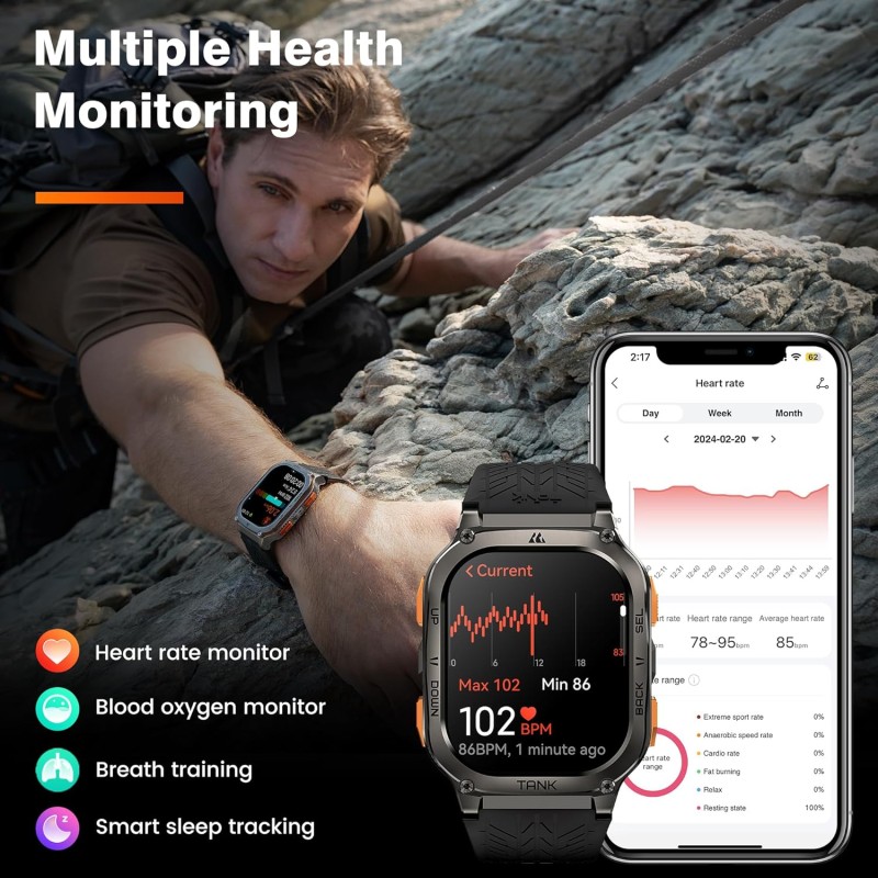 Buy Kospet TANK - M3 ULTRA - Rugged Smartwatch GPS Silicone Black in Cyprus, Nicosia, Limassol, Larnaka, Pafos