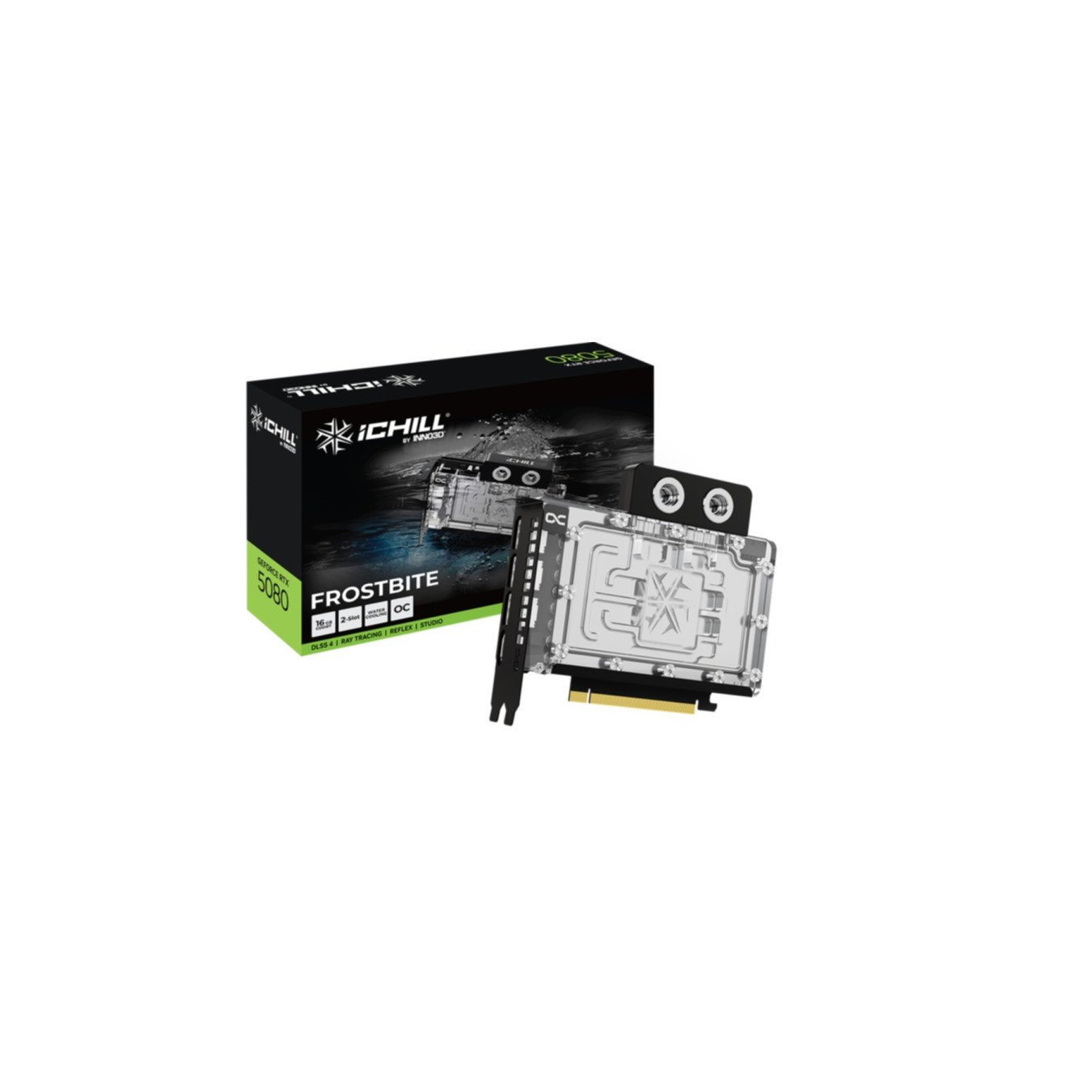 INNO3D GeForce RTX 5080 iCHILL FROSTBITE - 16GB GDDR7 - Compact Dual‑Slot, 2670 MHz Boost — Buy in Cyprus with Fast Delivery