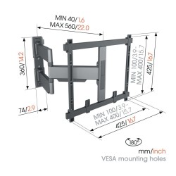 Buy Vogels ELITE TV Wall Mount - TVM5445 - 40x40 Turn 2 arms 35kg 56cm in Cyprus, Nicosia, Limassol, Larnaka, Pafos