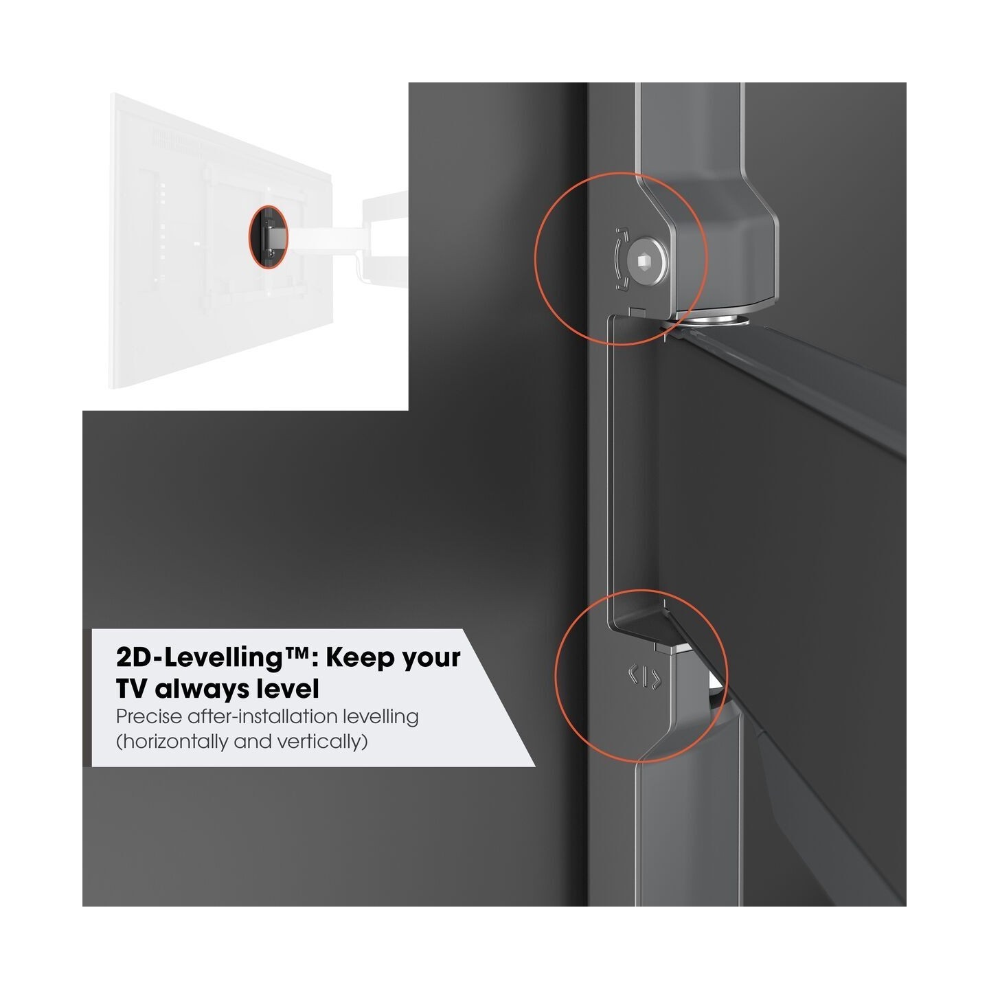 Vogels ELITE TV Wall Mount - TVM5445 - 40x40 Turn 2 arms 35kg 56cm — Buy in Cyprus with Fast Delivery