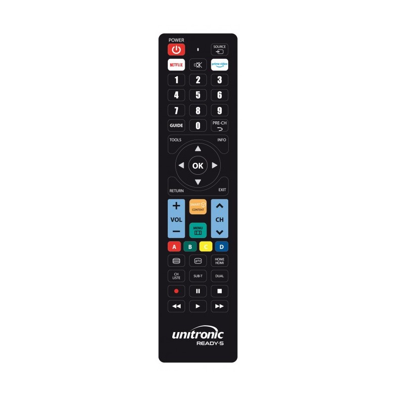 Buy Unitronic Multibrand TV Replacement Remote - Ready5 - TV Replacement Remote in Cyprus, Nicosia, Limassol, Larnaka, Pafos