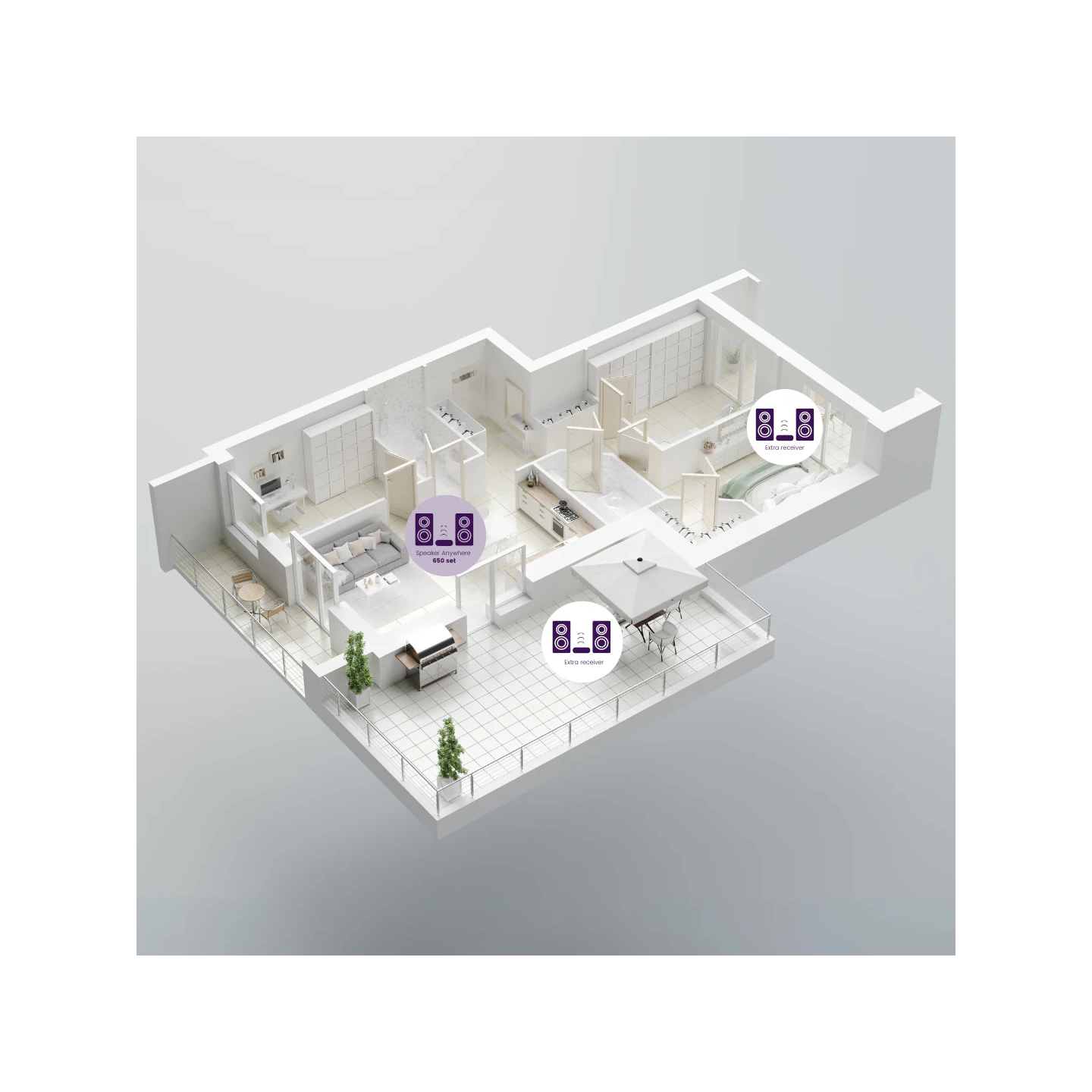 Marmitek Wireless Speaker Connection - Anywhere 650 - for Surround Speaker — Buy in Cyprus with Fast Delivery