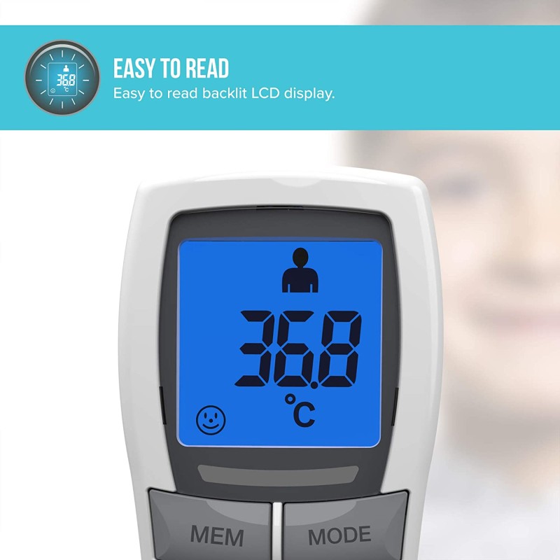 Buy HoMedics No Touch Infrared Thermometer - TE-200 - No Touch Infrared Thermometer in Cyprus, Nicosia, Limassol, Larnaka, Pafos