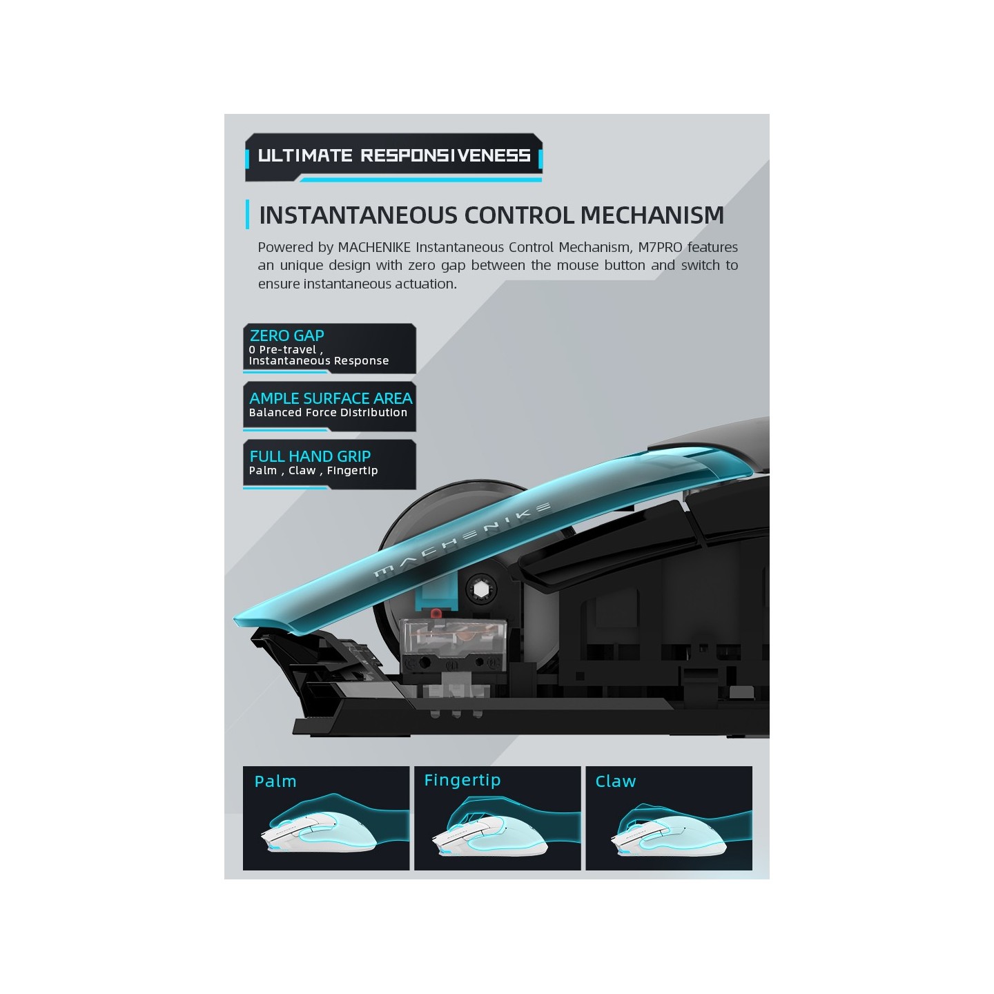 Machenike M7 Pro Wireless Gaming Mouse 74g PAW3395 26000 DPI (Boxed) — Buy in Cyprus with Fast Delivery