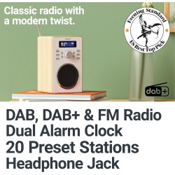 Buy Majority BARTON Radio - Digital FM,LED Display,Dual Alarms,Snooze Oak in Cyprus, Nicosia, Limassol, Larnaka, Pafos