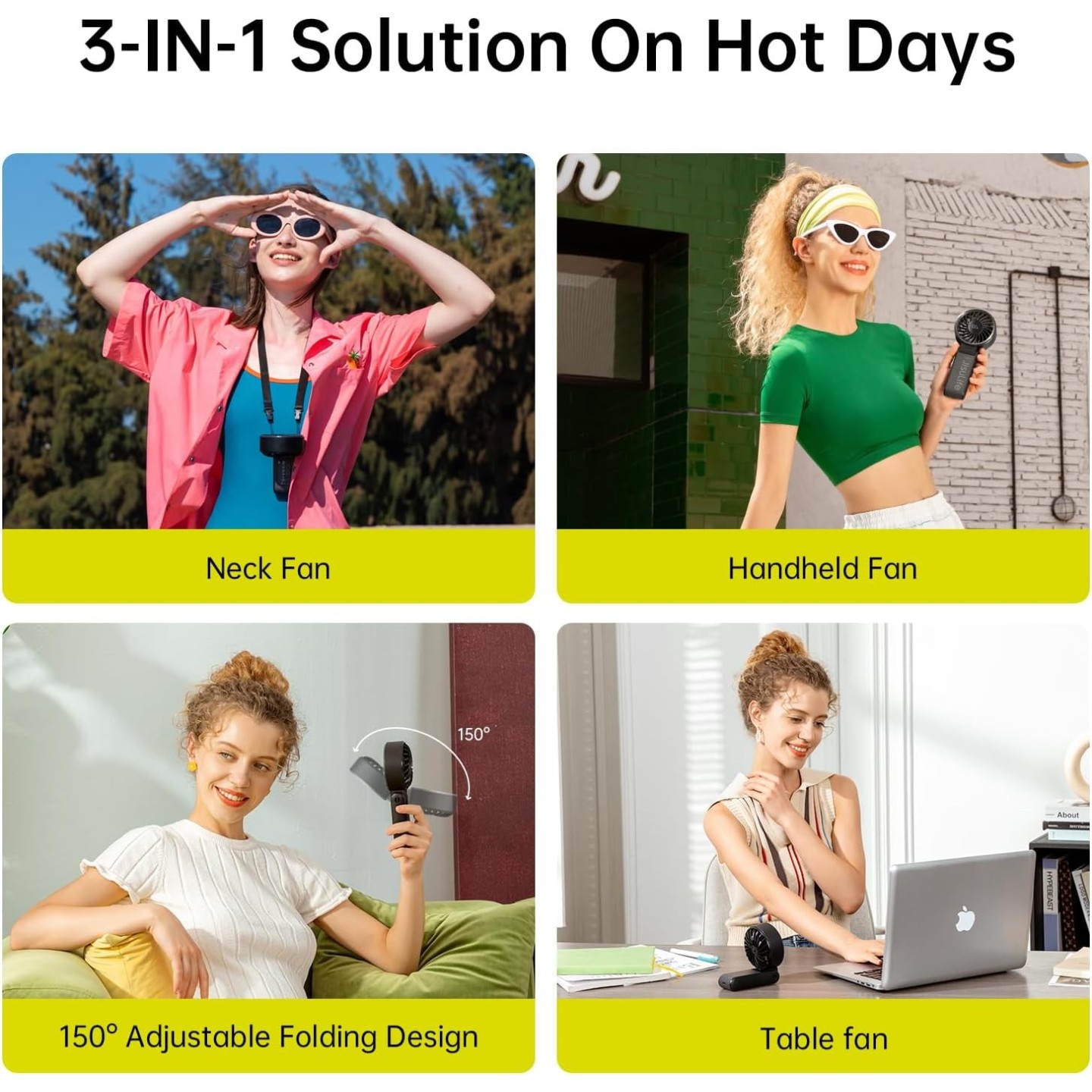 Jisulife Portable Personal Fan - Life7 - 3600mAh Black — Buy in Cyprus with Fast Delivery