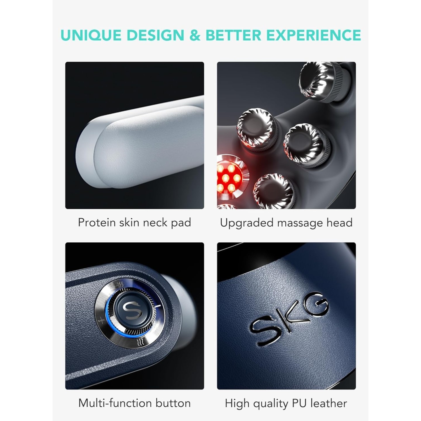 SKG Neck Massager - G7 Pro-Fold - Pulse-Heat-APP-Multiple Heads — Buy in Cyprus with Fast Delivery