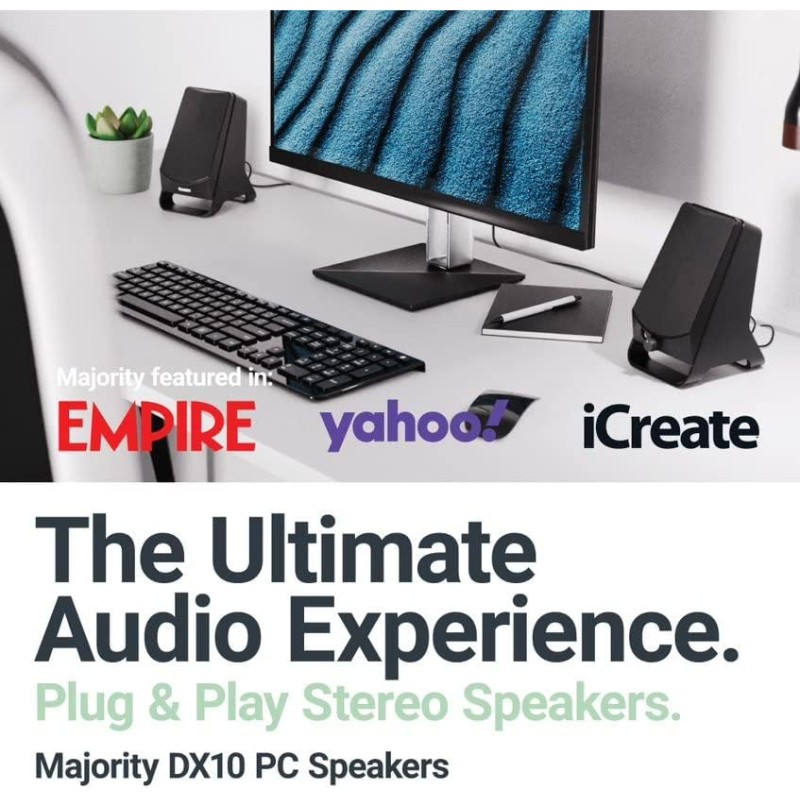 Buy Majority PC Speakers - DX 10 - 10W 2.0 USB Powered in Cyprus, Nicosia, Limassol, Larnaka, Pafos