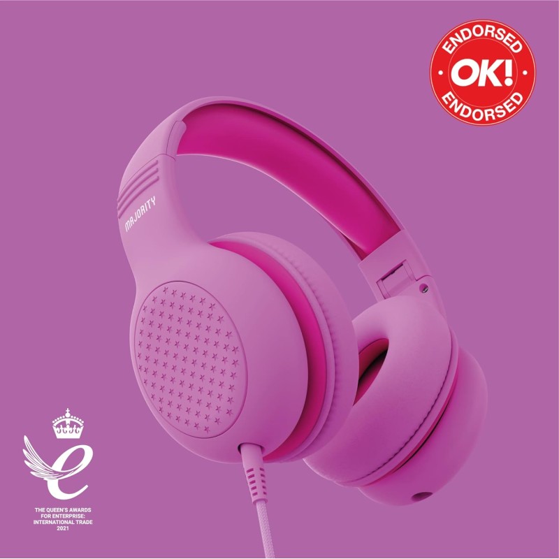 Buy Majority SUPERSTAR Headphones - Pink - Kids Over Ear in Cyprus, Nicosia, Limassol, Larnaka, Pafos