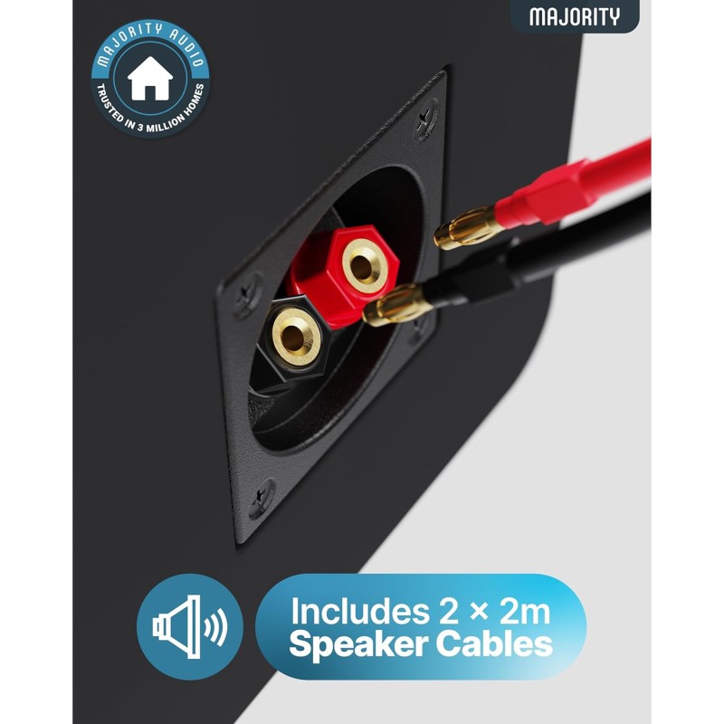 Buy Majority Speakers Passive 2.0 Set - D70X - 60W Black (pair) in Cyprus, Nicosia, Limassol, Larnaka, Pafos