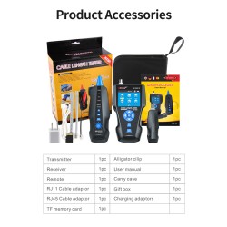 Noyafa Multi-Function Cable Tester with PoE, Ping, TDR Length Measurement, Port Flashing & NCV for RJ45, RJ11, BNC, C...