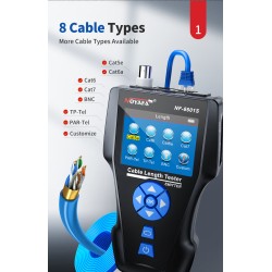 Noyafa Multi-Function Cable Tester with PoE, Ping, TDR Length Measurement, Port Flashing & NCV for RJ45, RJ11, BNC, C...