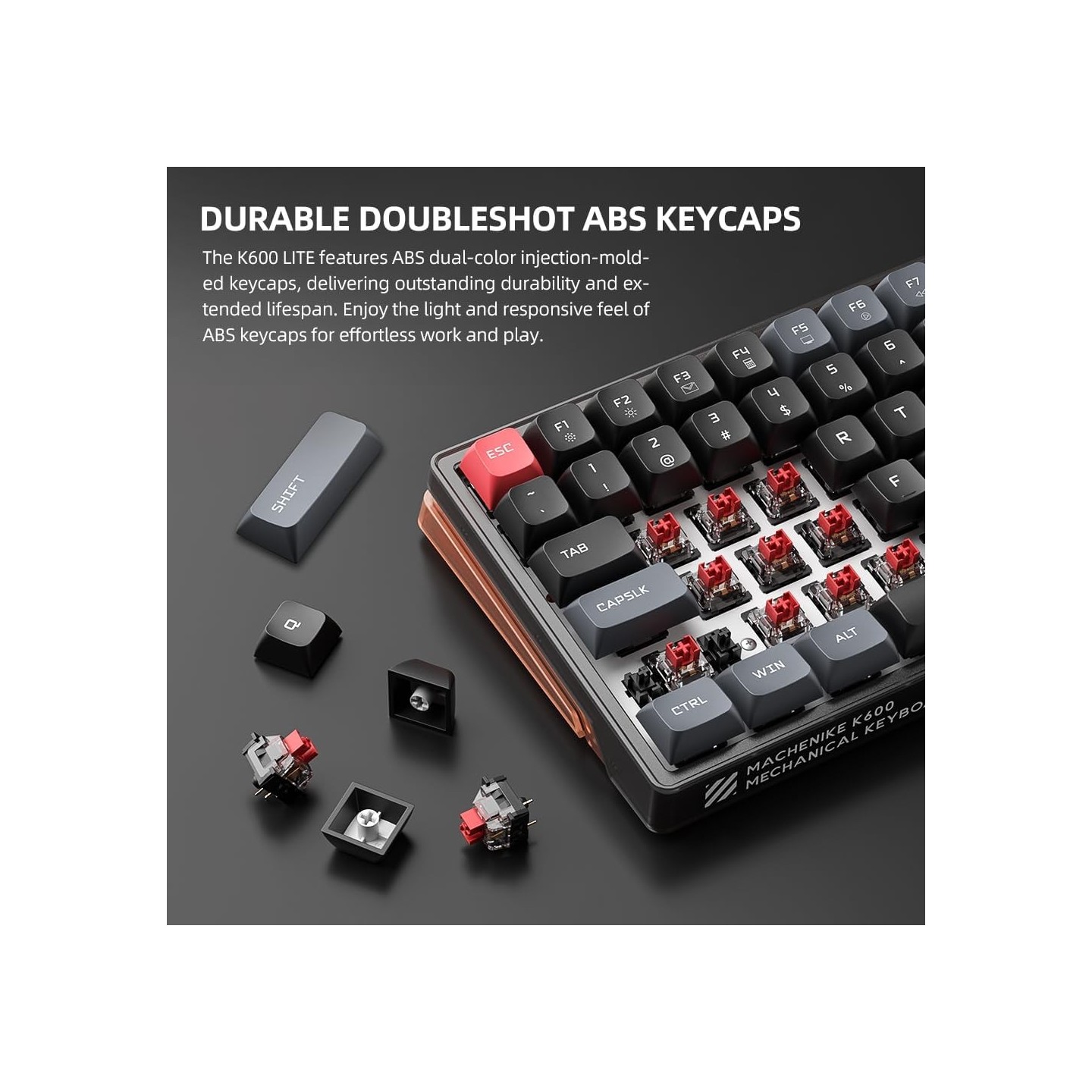 Machenike K600-B100 LITE Mechanical Gaming Keyboard - 100 Red Switch Keys (Boxed) — Buy in Cyprus with Fast Delivery