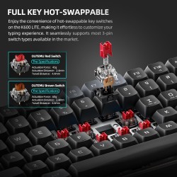 Machenike K600-B100 LITE Mechanical Gaming Keyboard - 100 Red Switch Keys (Boxed) — Buy in Cyprus with Fast Delivery