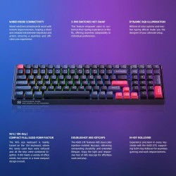 Machenike K600-B100 LITE Mechanical Gaming Keyboard - 100 Red Switch Keys (Boxed) — Buy in Cyprus with Fast Delivery