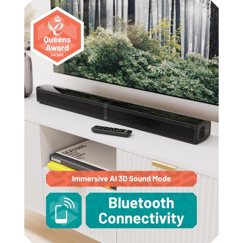 Buy Majority Soundbar - SB80 - Split 2in1 Bar Speakers 120W BT,HDMI,USB (Oakcastle) in Cyprus, Nicosia, Limassol, Larnaka, Pafos