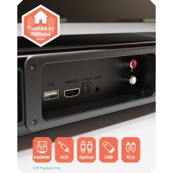 Buy Majority Soundbar - SB80 - Split 2in1 Bar Speakers 120W BT,HDMI,USB (Oakcastle) in Cyprus, Nicosia, Limassol, Larnaka, Pafos