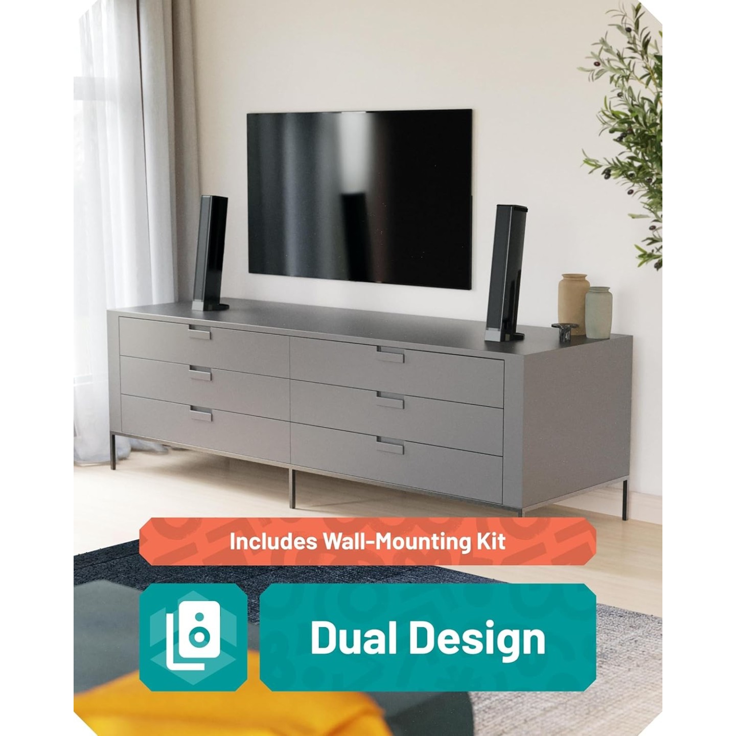 Majority Soundbar - SB80 - Split 2in1 Bar Speakers 120W BT,HDMI,USB (Oakcastle) — Buy in Cyprus with Fast Delivery