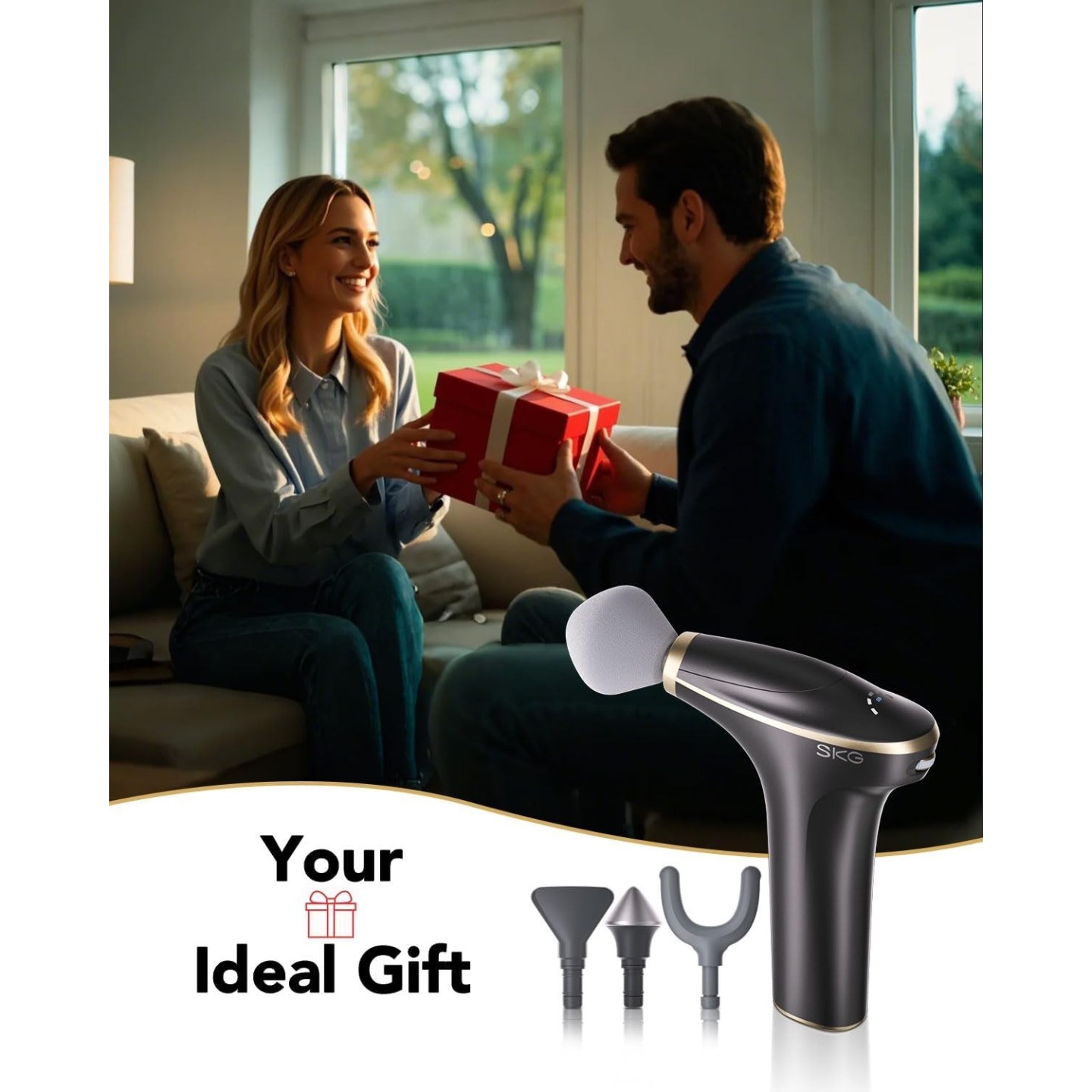 SKG Body Gun Massager - FS700 - 600-3200 RPM & LED Display — Buy in Cyprus with Fast Delivery