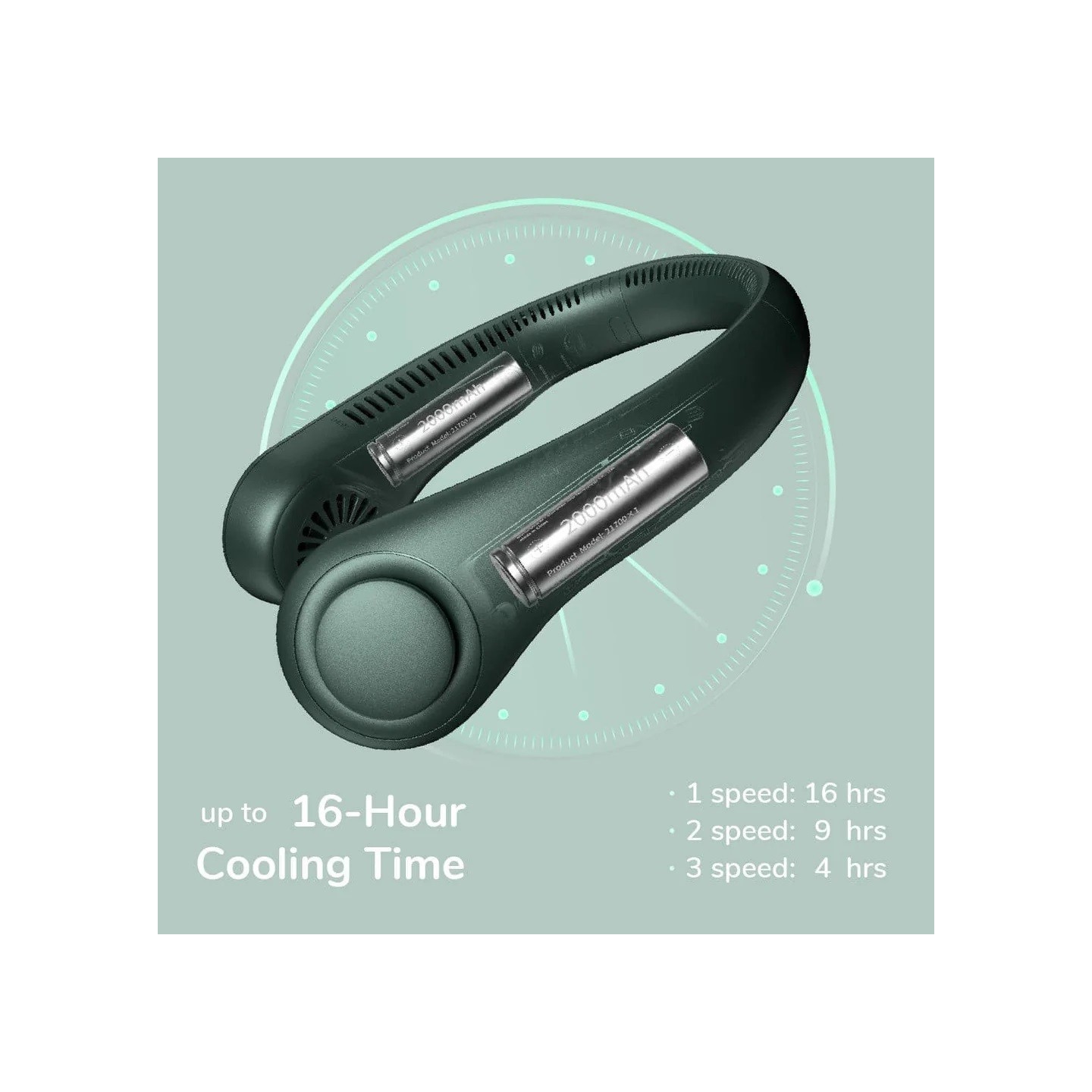 Jisulife Bladeless Turbine Neck Fan - FA14 - Green — Buy in Cyprus with Fast Delivery