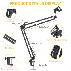 Buy Maono Boom Arm Microphone Bracket - AU-B01 - Basic Version in Cyprus, Nicosia, Limassol, Larnaka, Pafos