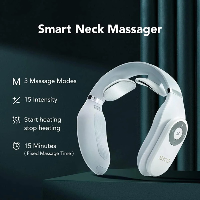 Buy SKG Neck Massager - 4098E - Pulse-Heat-Remote-3xModes in Cyprus, Nicosia, Limassol, Larnaka, Pafos