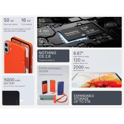 Buy Nothing Android Smartphone 8GB+256GB 6.67' 50MP 5000mAh Black - CMF 1 - Andr... in Cyprus, Nicosia, Limassol, Larnaka, Pafos