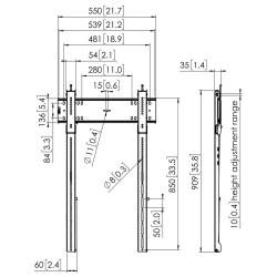 Buy Vogels Professional Portrait Mount 80x40 up to 100kg - PFW6815 - Professiona... in Cyprus, Nicosia, Limassol, Larnaka, Pafos