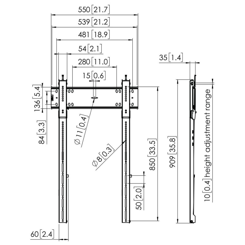 Buy Vogels Professional Portrait Mount 80x40 up to 100kg - PFW6815 - Professiona... in Cyprus, Nicosia, Limassol, Larnaka, Pafos