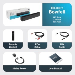 Buy Majority Bowfell Soundbar - 2.1 50W BT USB Optical (UK) in Cyprus, Nicosia, Limassol, Larnaka, Pafos
