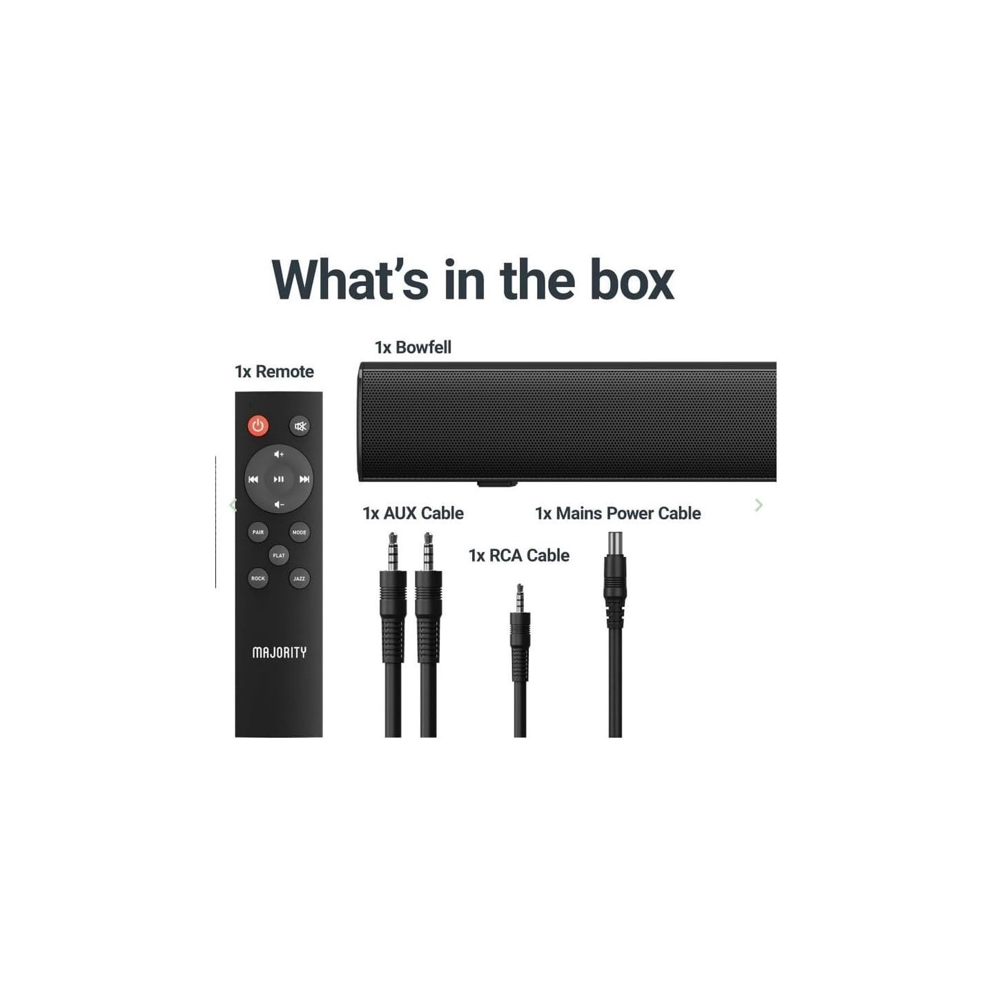 Majority Bowfell Soundbar - 2.1 50W BT USB Optical (UK) — Buy in Cyprus with Fast Delivery